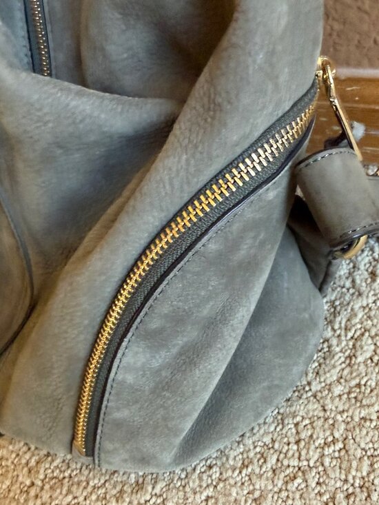Rebecca Minkoff Suede Julian Backpack in Olive Green main image 6